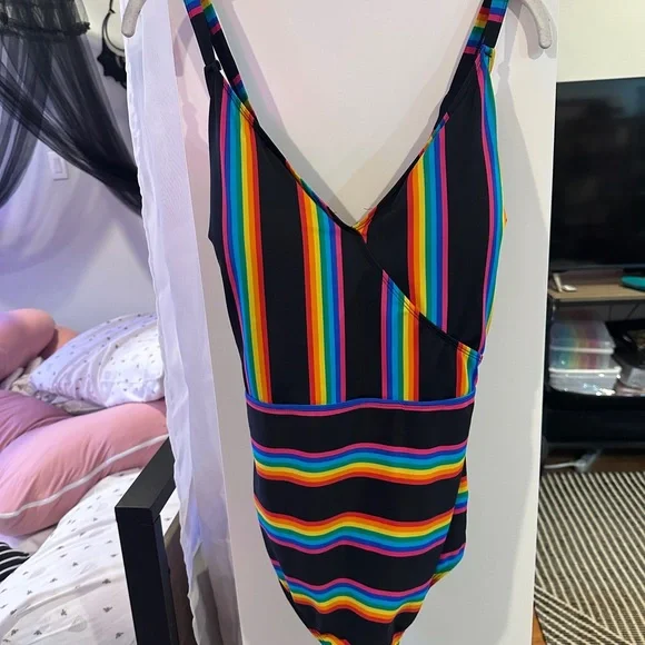 Torrid Multicolor Striped Swimsuit - Picture 5 of 5